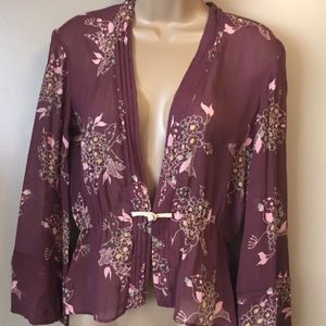 Marc Jacobs Mauve Silk Kimono Jacket Size 8